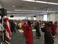 敬老会で戸田っ子大漁踊り披露