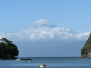 西伊豆戸田港からの今日の富士山