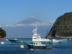 戸田港からの今日の富士山