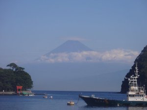 西伊豆戸田港からの今日の富士山