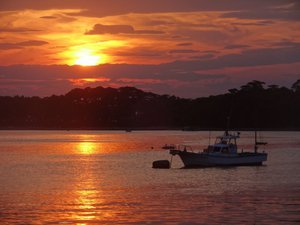 西伊豆戸田港の夕日