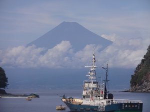 西伊豆戸田港からの今日の富士山