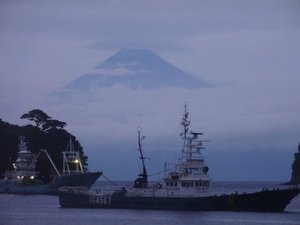 西伊豆戸田からの　今日の富士山（戸田港）
