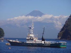西伊豆戸田からの今日の富士山