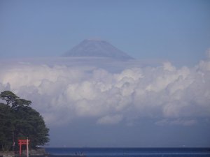 西伊豆戸田港からの今日の富士山