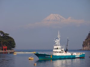 西伊豆戸田からの朝の富士山