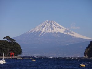 西伊豆戸田からの今日の富士山