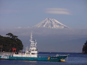 西伊豆戸田からの今日の富士山
