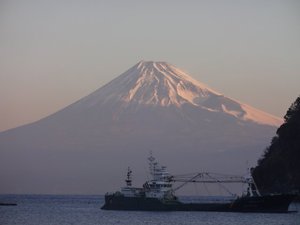 西伊豆戸田からの早朝の富士山