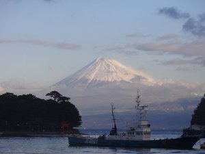 西伊豆戸田からの今日の富士山です。