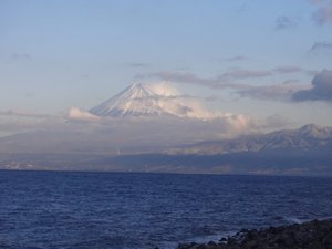 西伊豆戸田からの今日の富士山です。