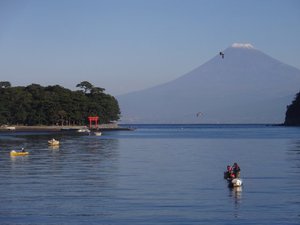 西伊豆戸田港から今日の富士山