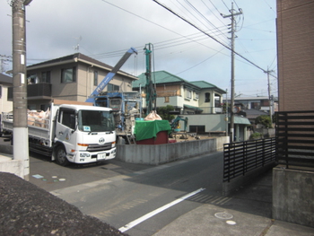 伊豆の国市古奈Ca邸杭打ち工事