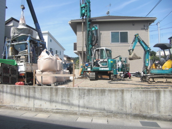 伊豆の国市古奈Ca邸杭打ち工事