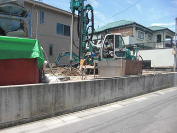 伊豆の国市古奈Ca邸杭打ち工事