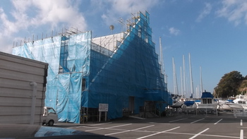 沼津市江ノ浦ヤマハマリーナの改装工事始まる