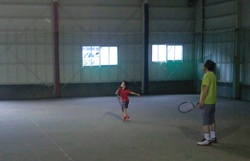 夏休み親子貸切テニス