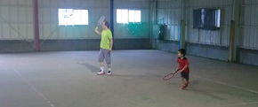 夏休み親子貸切テニス