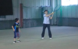 夏休み親子貸切テニス