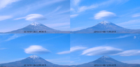 御殿場-富士山-笠雲の変化