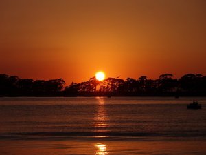 戸田港の夕日