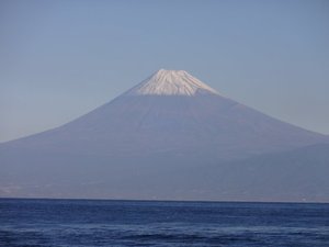 今朝の富士山（戸田港）