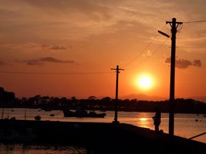 戸田港の夕日