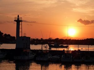 戸田港の夕日