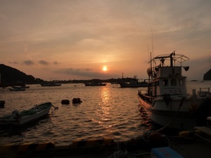 戸田港の夕日
