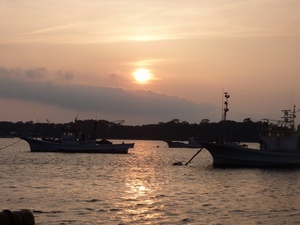 戸田港の夕日