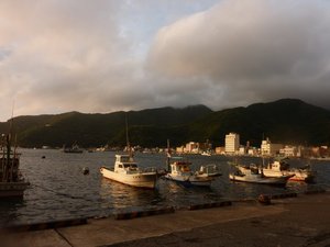 戸田港の夕日（7月8日）