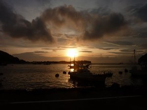 戸田港の夕日（7月8日）