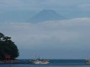 今日の富士山（戸田港より）