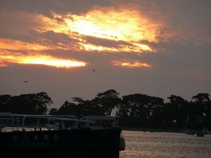 戸田港の夕日