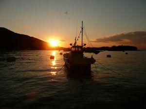 戸田港の日没