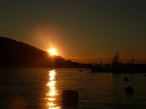 戸田港の日没
