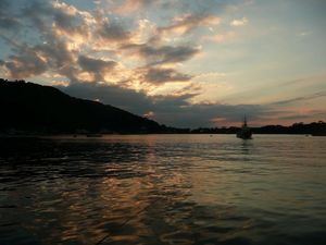 戸田港の日没