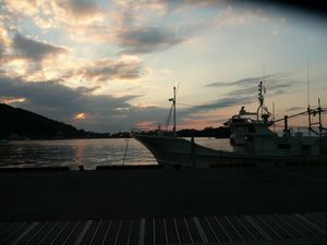 戸田港の日没