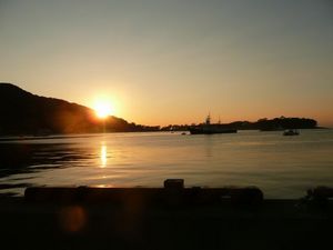 戸田港の日没