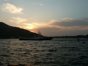 戸田港の日没