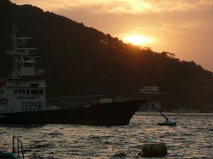 戸田港の日没