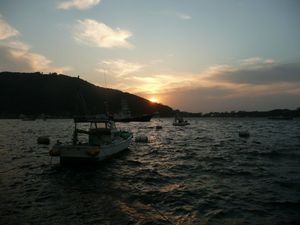 戸田港の日没