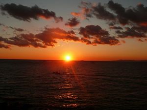 御浜岬の夕日