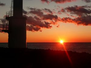 御浜岬の夕日