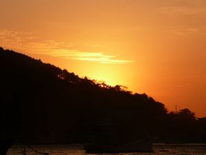 戸田港の日没
