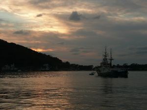 戸田港の日没
