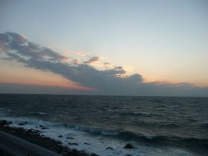 御浜岬の夕日