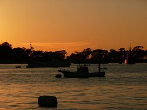 戸田港の夕日