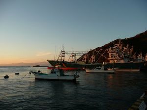 戸田港の夕日