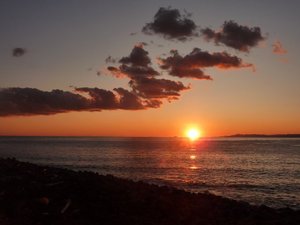 戸田港の日没
